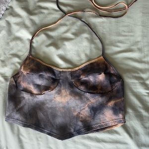 Halter, Tied, Cropped Tank-L